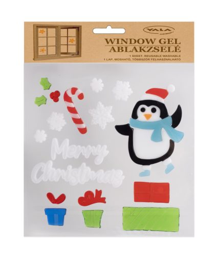 FENSTERBILD PINGUIN+GESCHENK 20*25