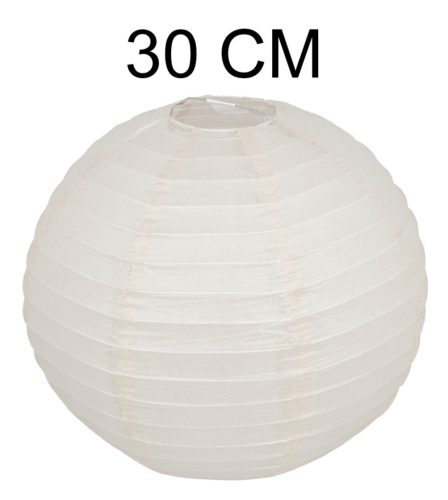 PAPIERLAMPENSCHIRM KUGEL CREME 30
