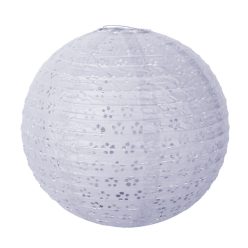 PAPIERLAMPENSCHIRM SPITZE WEISS 30