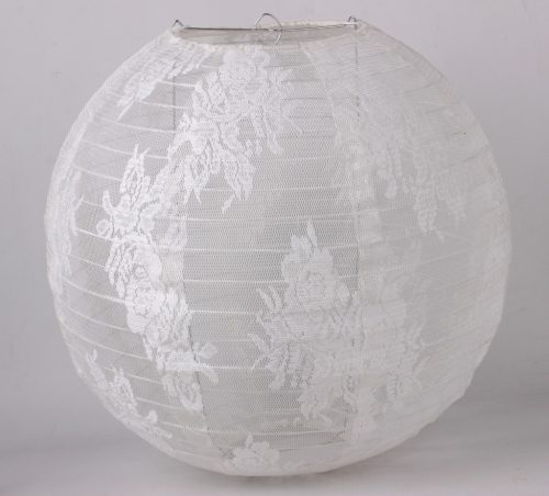 Organza Lampe Kugel Weiß 35