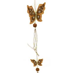 SCHMETTERLING*2+DEKOR SCHNEEWEISS BRAUN