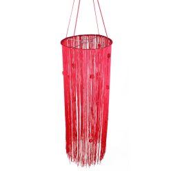 DEK.LATERNE ROT/BLUMENDEK.