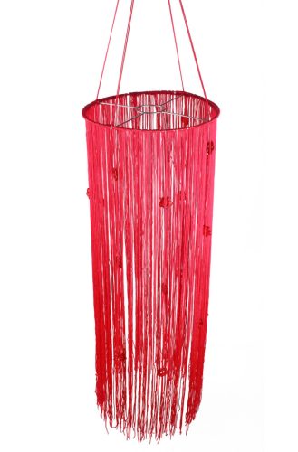 DEK.LATERNE ROT/BLUMENDEK.