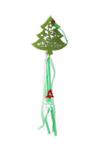 FILZWEIHNACHTSBAUM GRÜN+SILBER14*65