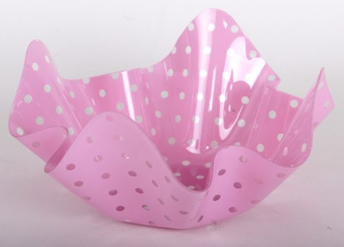 MŰA.PLATE RIM.PINK DOTTY18