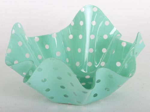 MŰA.PLATE RIM.GREEN DOTTY13
