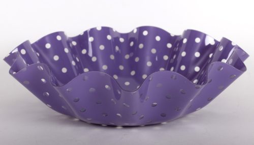 MŰA.PLATE RIM.PURPLE DOTTY 22