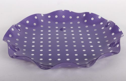 MŰA.PLATE RIM.PURPLE DOTTY 21