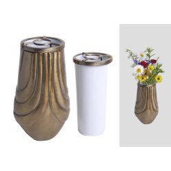 METALLBLUMENSCHALE ELLIPSE 20CM