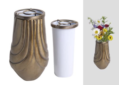 METALLBLUMENSCHALE ELLIPSE 20CM