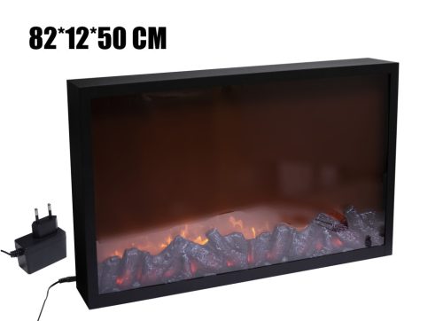 METALL KAMIN FEUER 82*12*50