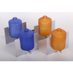 METALL ÖLFLASCHEN*2 GELB/BLAU GLAS