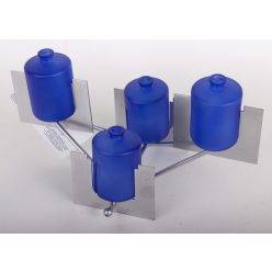 METALL ÖLFLASCHEN*4 LIEGEND GELB/BLAU