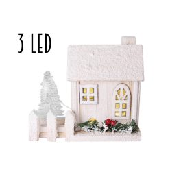 FA HÁZ+3LED+KERÍTÉS FEHÉR15
