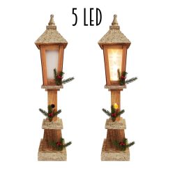HOLZSTRAßENLAMPE GOLD+5L 12*60
