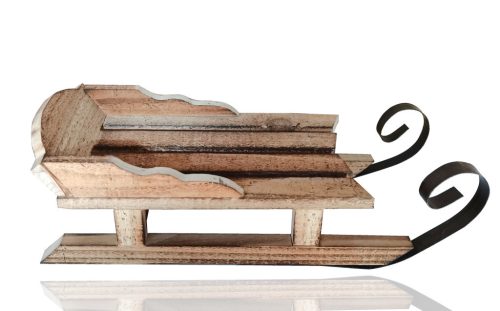 HOLZSCHLITTEN NATUR HIMMEL 34*14*11