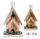 HOLZ DOPPEL HAUS+1LED+SCHORNSTEIN 20