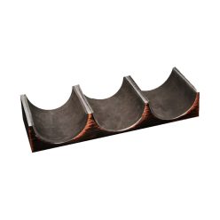 METALL LIEGENDER 3-FLASCHENHALTER WENGE
