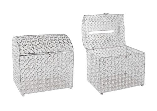 METALL KISTE KRST.SILBER 28*22*28