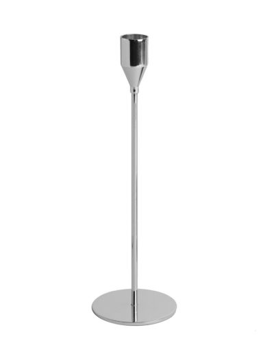 METALL GITTER FUß MIT GLAS SILBER 8*27