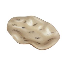 SCHÜSSEL OVALE GEWELLTE BRAUN 29