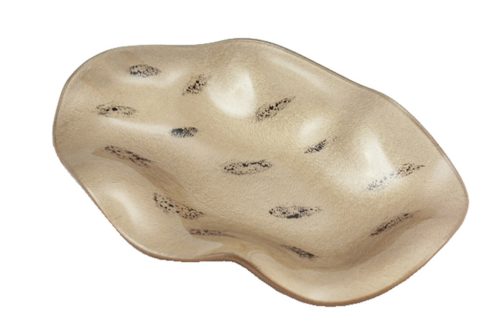 SCHÜSSEL OVALE GEWELLTE BRAUN 29