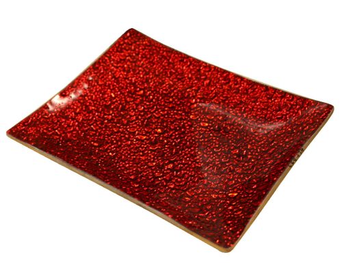 SCHÜSSEL GEPUNKTETES ROT 17*13CM
