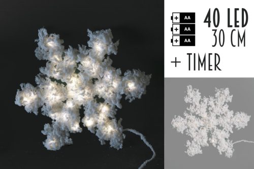 WELT.SCHNEEFLOCKE+40LED SCHNEEIG 30