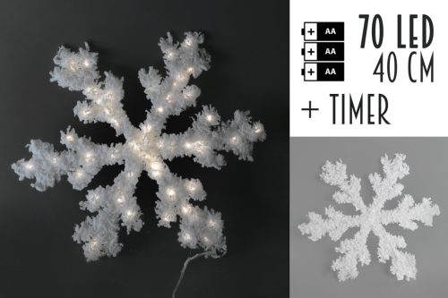 WELT,SCHNEEFLOCKE+70LED SCHNEEIG 40