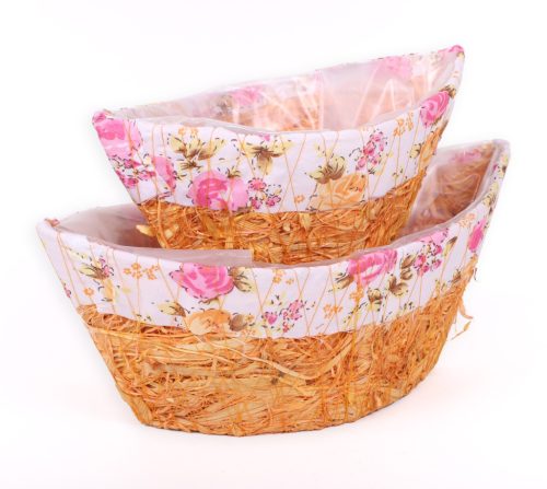 RAFFIA KORB*2 BOOT NARI25