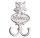 GUSSEISEN TOILETTENPAPIERHALTER EULE WEISS 15