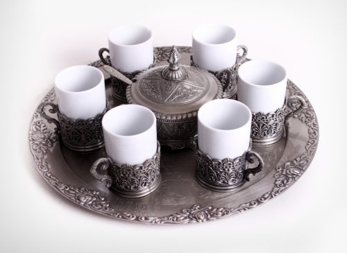 ZINNKAFFEESET 9TEILIG