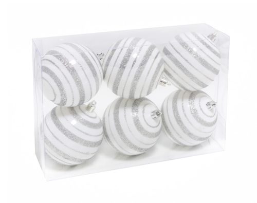 KD.KUGEL*6 WEISS/GESTREIFT    8