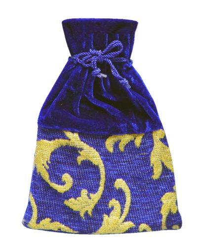 GESCHENKTÜTE BLAU-GOLD 23CM