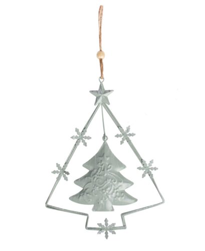 METALL LD.TANNENBAUM TÜRKIS/WEISS15*19