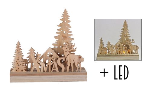 HOLZHAUS+WEIHNACHTEN+LED 30*28