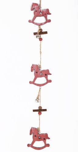 HOLZ SCHAUFPFERMÄDCHEN ROT  50