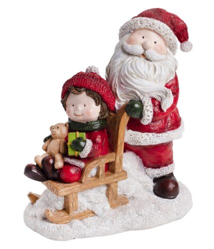 P.NIKOLAUS+KIND AUF SCHLITTE12*7