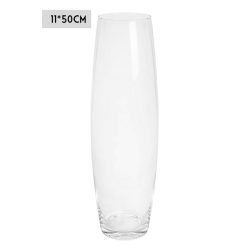 FASSFÖRMIGE VASE WASSERKLAR 11*50