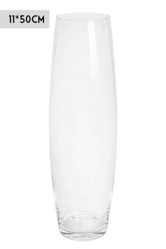 FASSFÖRMIGE VASE WASSERKLAR 11*50