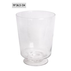 VASE + FUSS SODA WASSERKLAR 19*24,5