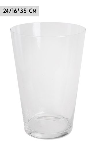 V-FÖRMIGE VASE WASSERKLAR 24/16*35