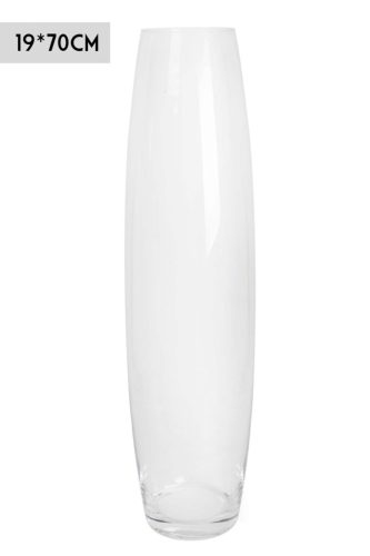 BAUCHIGE VASE WASSERKLAR 19*70