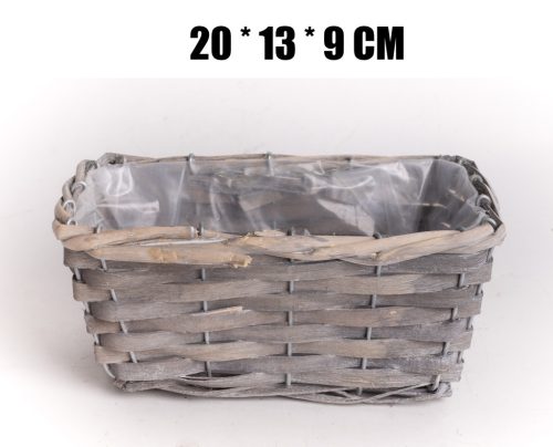 GEFLOCHTEN 4ST.GRAU 20*13*9