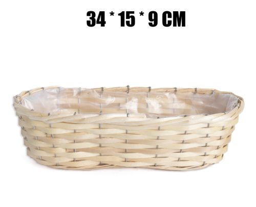GEFLOCHTEN OVAL NATUR 34*15*9