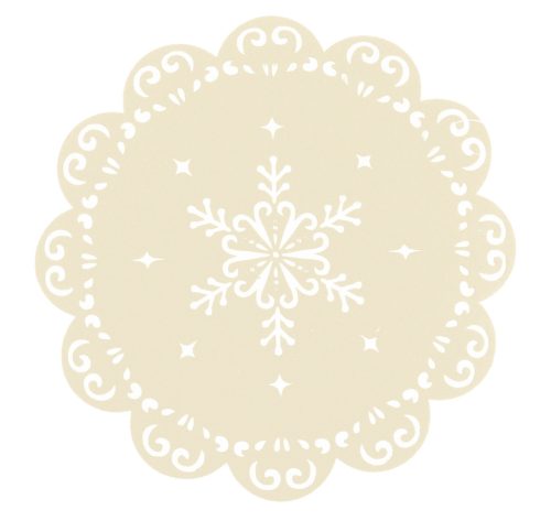 FILZ UNTERSETZER/EISBLUME CREME 30
