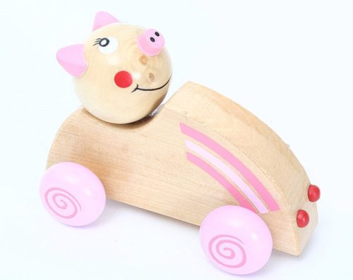HOLZ.SCHWEIN KLEINAUTO 12CM
