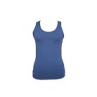 Damen-Zweiteiliges Baumwoll-Sportunterwäsche-Set - Sportslip-mit breiten Trägern-Top - dunkelblau-grau - S