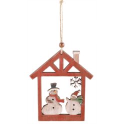 HOLZ KOP.HAUS MIT SCHNEE,PI/N12*24