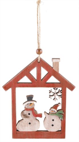HOLZ KOP.HAUS MIT SCHNEE,PI/N12*24